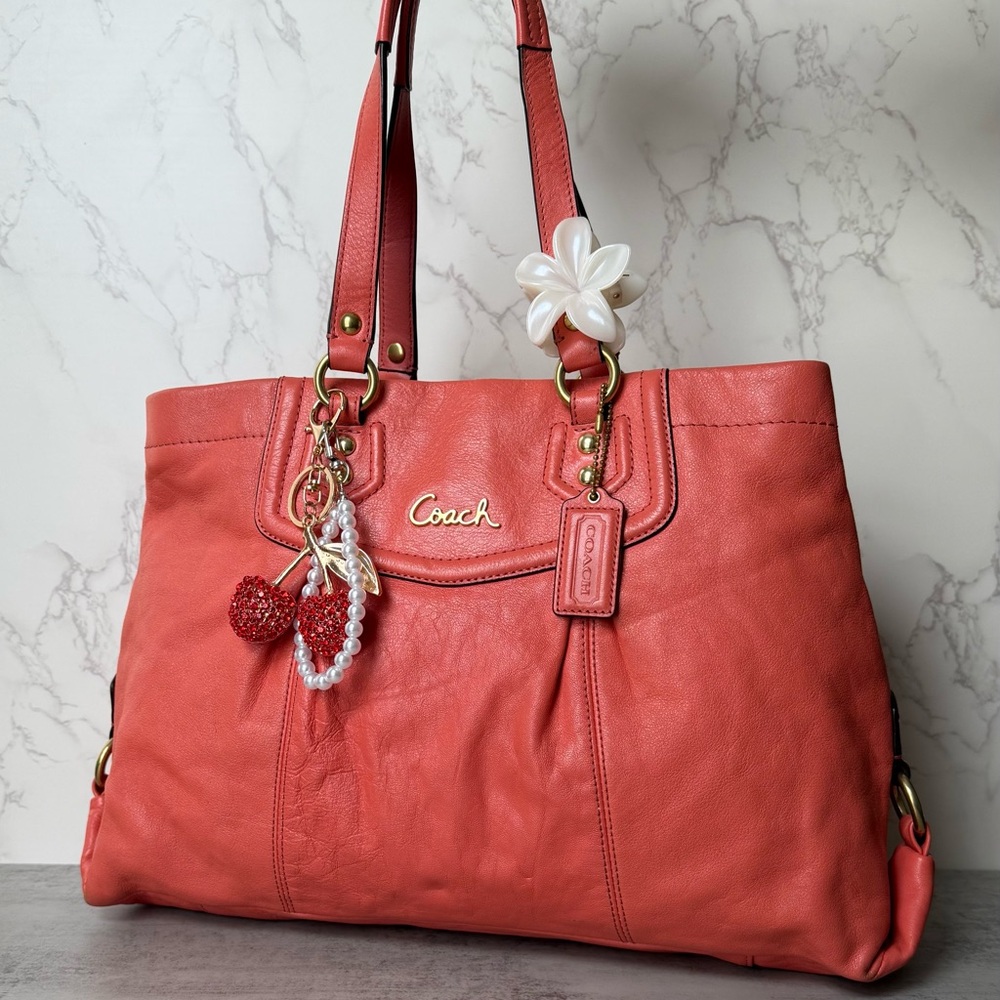 Coral Ashley Coach Shoulder Bag